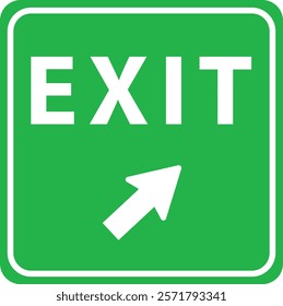 Exit sign on freeway icon. Exit direction sign. United States highway exit symbol. flat style.