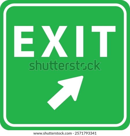 Exit sign on freeway icon. Exit direction sign. United States highway exit symbol. flat style.
