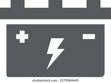 exit sign on white background Car power battery symbol