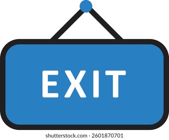 exit sign for public awareness. vector illustration.