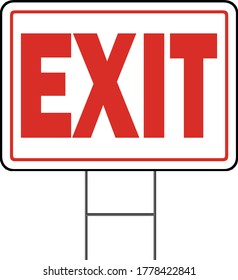 Exit sign. The red or green EXIT sign is more common in the US and formerly Canada. Vector Format white background.