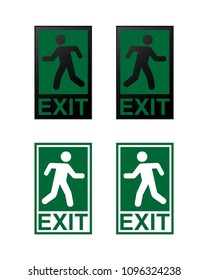 Exit sign. Right and left emergency exit signs vector images