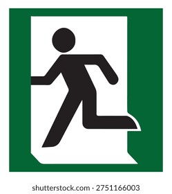 Exit Sign Running Man Essential Victor Art Illustrations