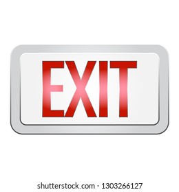 Exit Sign Signage Vector Icon Illustration