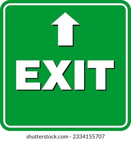 Exit sign and sticker vector