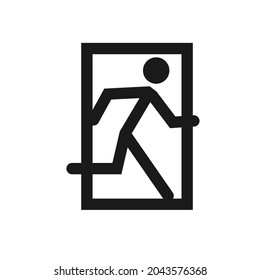 exit sign or symbol design