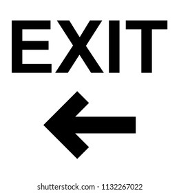 exit sign turn left