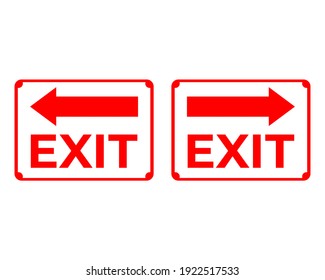 Exit Sign In Vector, Easy To Use And Print Design Templates