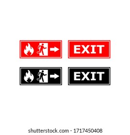 exit sign in vector file 