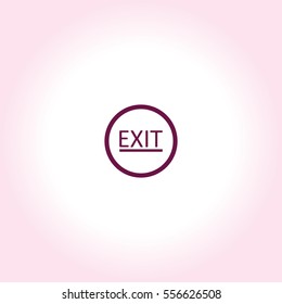 Exit sign Vector Icon.
