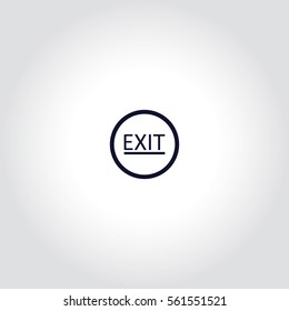 Exit sign Vector Icon.
