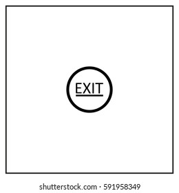 Exit sign Vector Icon.