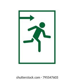 Exit sign vector icon