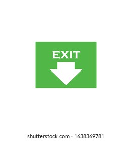 Exit sign vector icon on EPS 10
