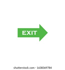 Exit sign vector icon on EPS 10
