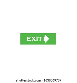 Exit sign vector icon on EPS 10

