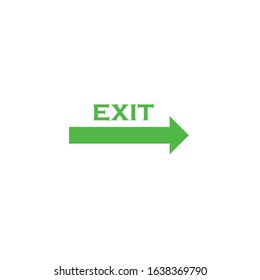 Exit sign vector icon on EPS 10
