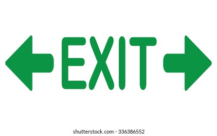 Exit Sign. Vector Illustration