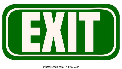 Exit Sign, Vector Illustration. 