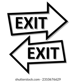 exit sign vector illustration design background