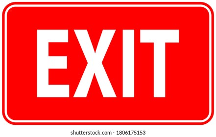 Exit Sign vector image illustration for print EPS10.