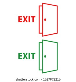 Exit Sign Vector Logo Template Illustration Design. Vector EPS 10.