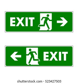 Exit Sign Vector Logo Template Illustration Design. Vector EPS 10.