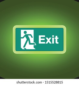 Exit sign vector. exit way symbol. wallpaper.