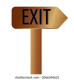 
Exit simple clip art vector illustration.