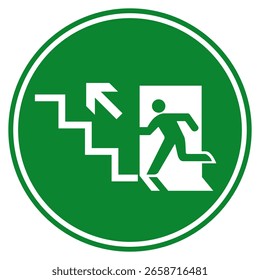 Exit Up Stair Symbol Sign, Vector Illustration, Isolate On White Background Label. EPS10 