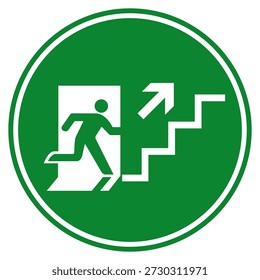 Sair para Cima Sinal de Símbolo de Escada, Ilustração Vetorial, Isolar Na Etiqueta de Fundo Branco. EPS10 