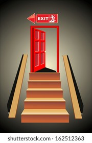 Exit and staircase