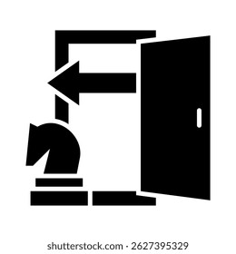 Elemento de icono de estrategias de salida para diseño