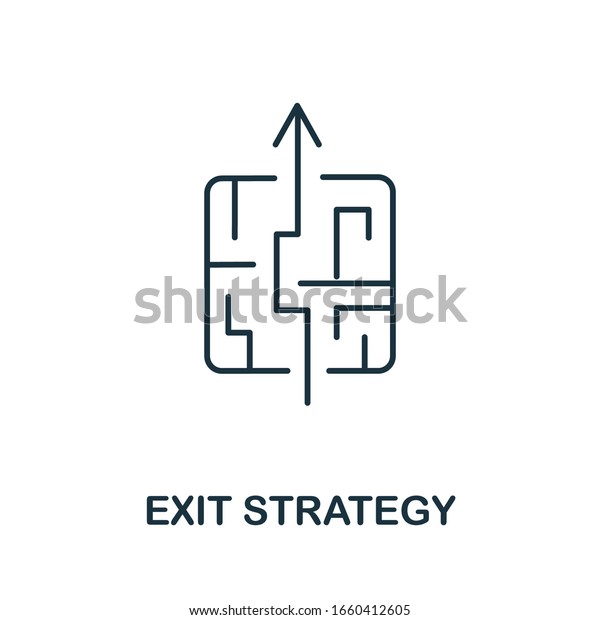 Exit Strategy Icon Crowdfunding Collection Simple Stock Vector (Royalty ...