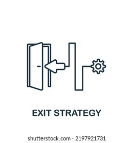 Exit Strategy icon. Line simple Crowdfunding icon for templates, web design and infographics