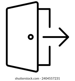 Exit Strategy Icon line vector illustration