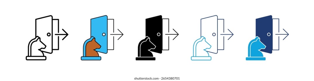 Exit Strategy Icon Multiple Vector Illustration
