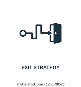 Exit Strategy icon. Premium style design from crowdfunding collection. UX and UI. Pixel perfect exit strategy icon. For web design, apps, software, printing usage.