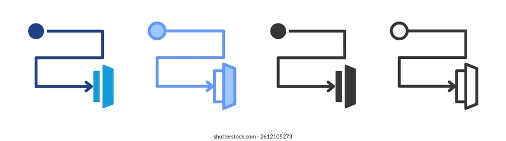 Exit Strategy icon set multiple style collection