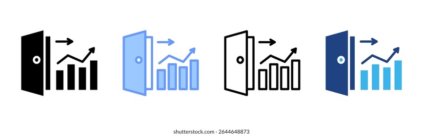 Exit Strategy icon sheet multiple style collection