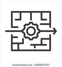 Exit Strategy Outline Icon Vector Illustration