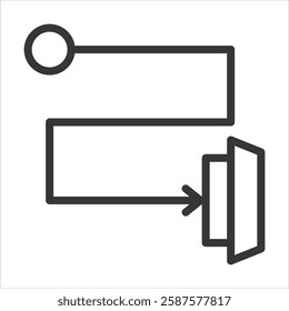 Exit Strategy Outline Icon Vector Illustration