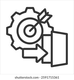 Exit Strategy Outline Icon Vector Illustration