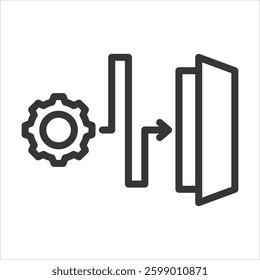 Exit Strategy Outline Icon Vector Illustration