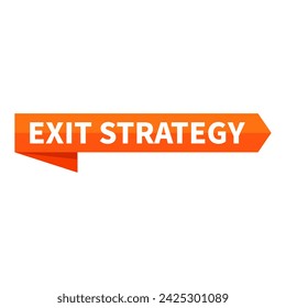 Texto De Estrategia De Salida En Forma De Rectángulo De Cinta Naranja Para Plan De Promoción Marketing De Negocios Anuncio De Información En Redes Sociales
