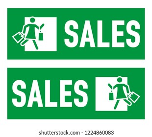 Exit style sales sign