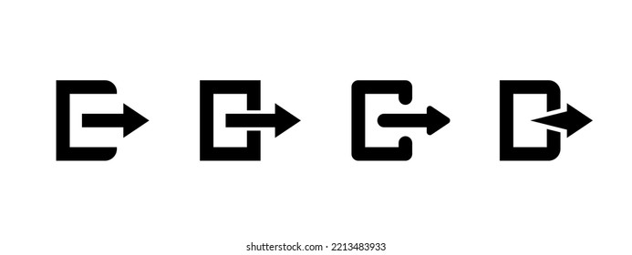exit symbol. Close vector icon. exit icon	
