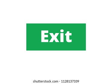 Exit symbol green information in case of emergency vector illustration