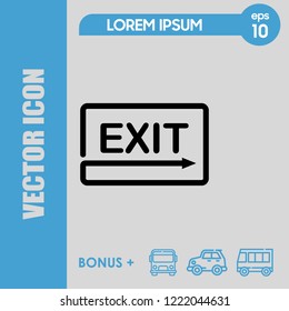 Exit symbol icon vector