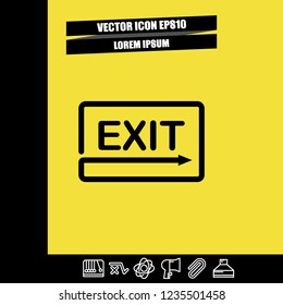 Exit symbol icon vector